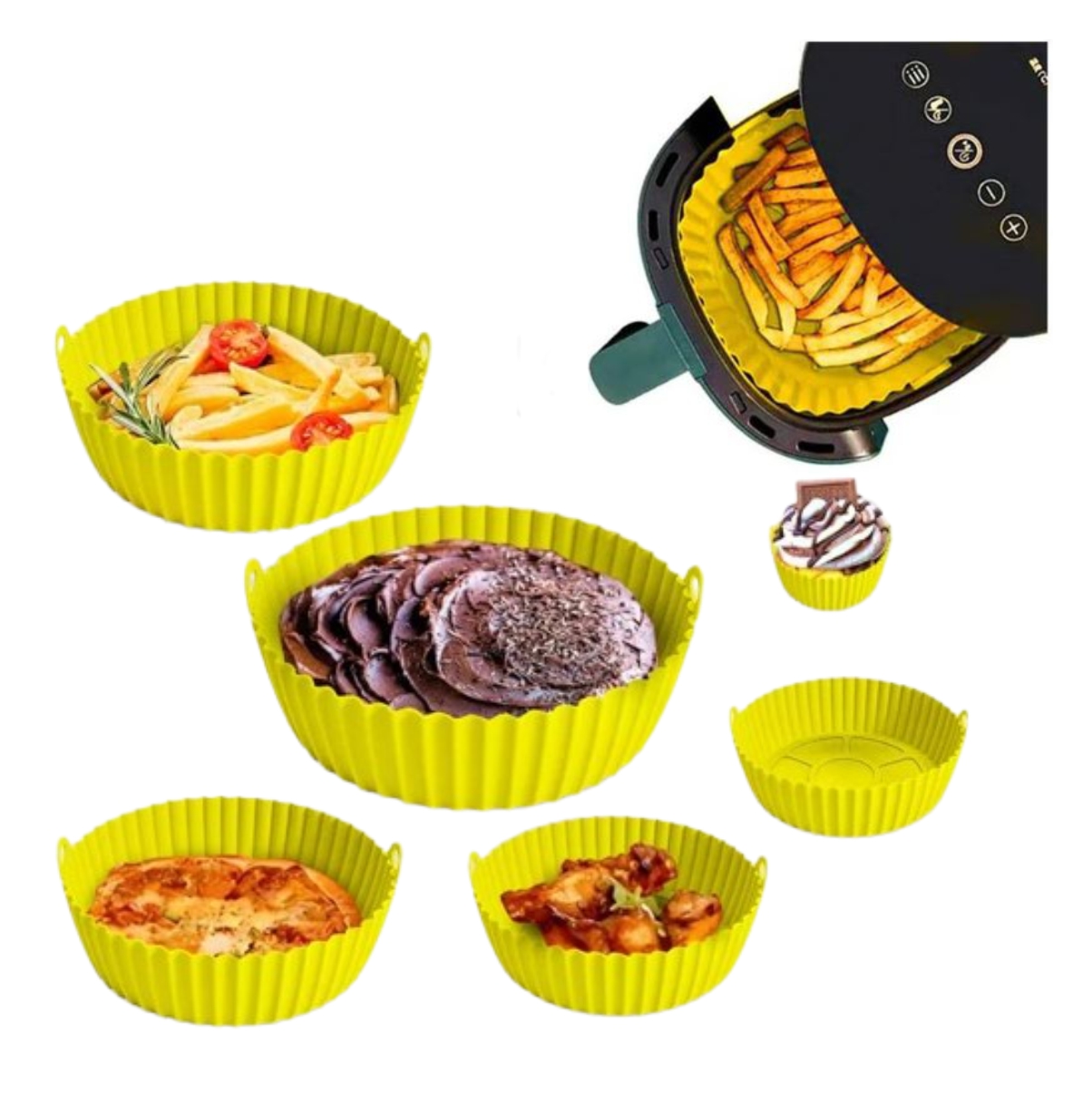 Miniatura 8 de Molde Protector 6 tamaños para Airfryer